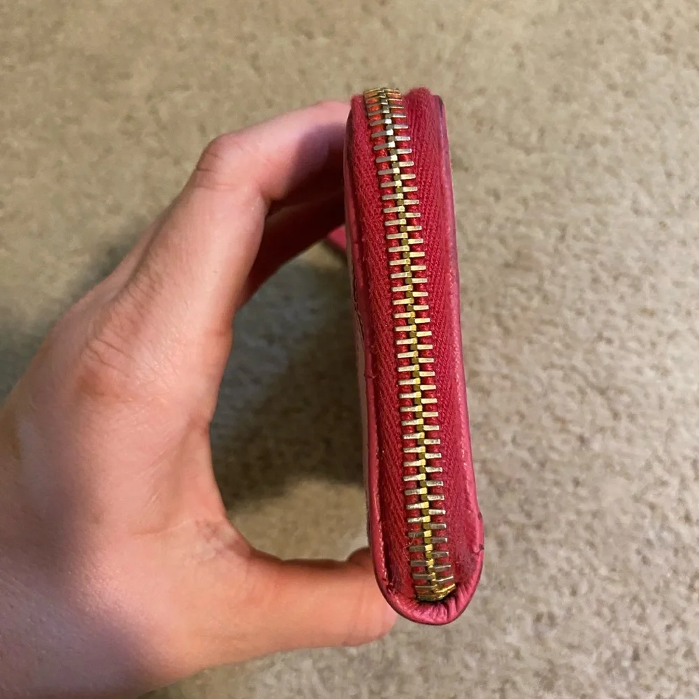 Prada vintage Y2K Saffiano leather checkered long wallet pink gold - Picture 2 of 10